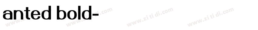anted bold字体转换